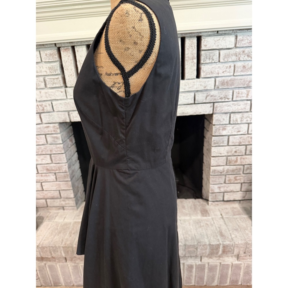 Marimekko Alfrina Solid Dress Womens 36 Black Asymmetrical Draped Scandi Chic - Picture 7 of 13
